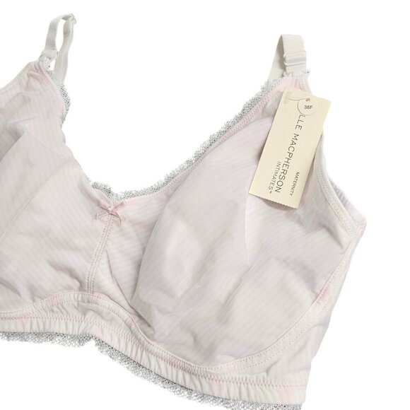 Elle Macpherson Momamia Nursing Bra, Maternity Bra, Pink Stripe, Size 38F, NWT - Picture 3 of 6